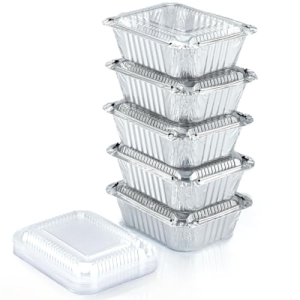 4153 ALUMINIUM CONTAINER WITH PLASTIC LID (890ML)